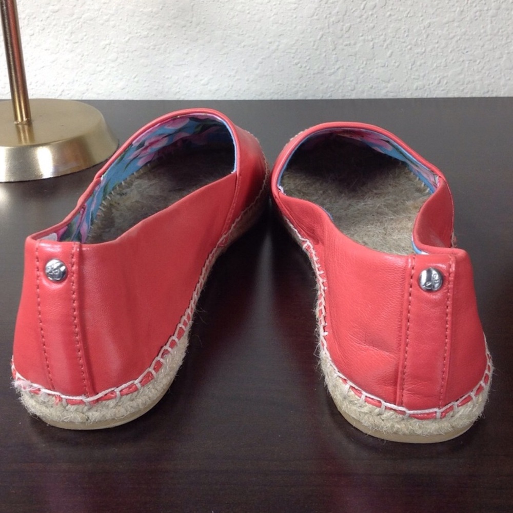 ❌Sam Edelman Red Leather Almond Toe Espadrilles - Picture 5 of 6
